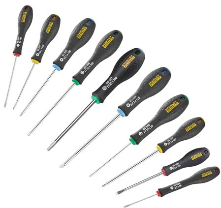 Jeu de 10 Tournevis - STANLEY FATMAX - FMHT0-62128 - Electricien + Mecanicien + Phillips + Pozidriv