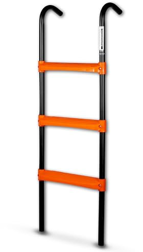 N1Fit Scala trampolino larga a 3 livelli per bambini, accessori per trampolino, gradini per trampolino verniciati a polvere e trattati con raggi UV per ogni condizione atmosferica, design stabile e
