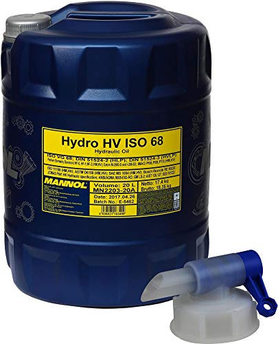20 Liter MANNOL Hydro HV ISO 68 HVLP 68 Hydrauliköl Oil Öl inkl. Auslaufhahn