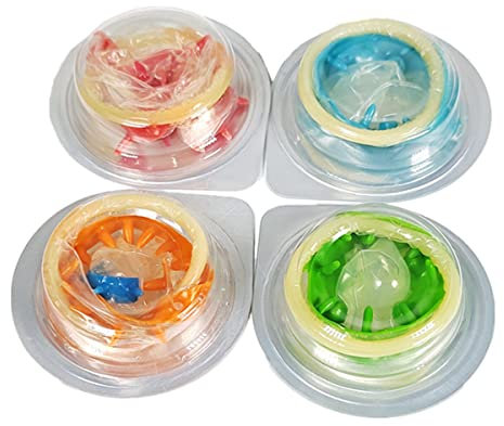 Sexy 4 stück Männer Kondome Sex Produkte für Erwachsene Sensation Female G-Punkt Vaginale Stimulation Kondome Sophora Viciifolia Spike Penis Sleeve