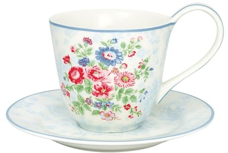 GreenGate Ailis Tasse mit Untertasse White 270 ml