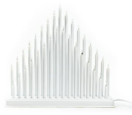 Status Enns Candle Bridge | 33 Warm White Festive LED Candle Lights | Indoor Christmas Lights | Corded | White | ENNS33MWW6