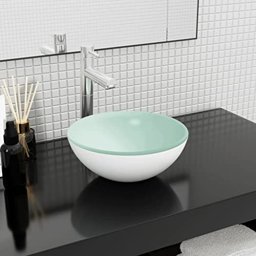 WIFESE Lavandino in Vetro Temperato Lavandino Bagno Lavabo Bagno Lavandino Del Bagno In Vetro Lavello Da Appoggio In Vetro Lavabo In Vetro Lavabo Da Appoggio Arredo Bagno 30x12 cm Bianco