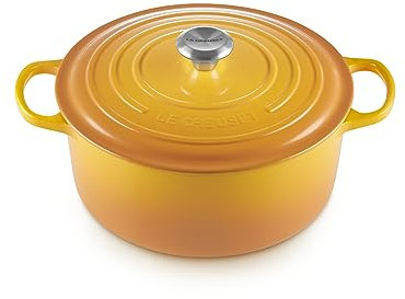 Le Creuset Cocotte redonda de hierro fundido, 28 cm, 6, 7 L, Todas Las Fuentes de Calor Incluso inducción, Nectar, 21177286724430