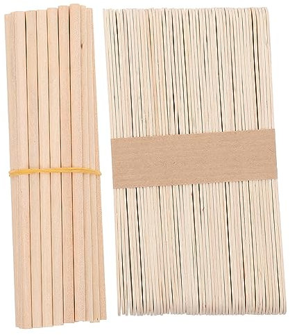 EXCEART 100stücke Jumbo Holzstäbchen Für Eis Am Stiel Bastelsticks Aus Natürlichem Holz Für Kreative Projekte Und Eiscreme-herstellung