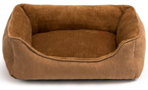 Hollypet Cat Bed Small Dog Bed Pet Bed for Cats and Puppy, Soft Pet Sleeping Bed Breathable Pet Cushion, Brown(55 * 45 * 15cm)