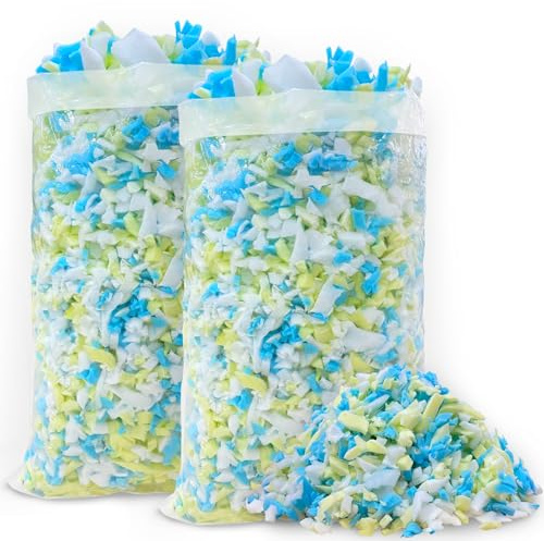 HONEHO 4,5 kg strimlad minnesskum fyllning för bönpåse fyllning, premium mjuk fyllning, utan tillsatta gelpartiklar, mycket lämplig för att fylla bönpåsar och kuddar