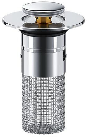 Stainless Steel Sink Strainer with Basket, Sink Plug Strainer, Sink Plug Replacement, Hair Catcher for Shower Drain, Kitchen Sink Strainer Sink Drainer Drain Stopper for Bathtub Bathroom