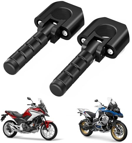 BIUGERCN Motorrad Fußrasten Hinten, Highway Fußrasten Adventure 22mm-32mm Sturzbügel Klappbar CNC Universal für R1250GS F850GS R1200GS Africa Twin CB500X Tenere 700 V-Strom 390-1290 Adventure ADV