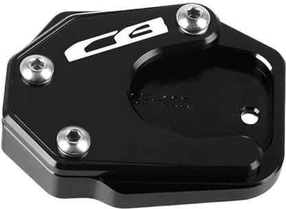 HYPERICIN Motorrad Seitenständer Unterlage Motorrad CNC Für CB500X 2018-2023 Ständer Vergrößern Platte Fuß Seite Stehen Enlarger Erweiterung Unterstützung Pad Vergrößern Plattenpolster(3)