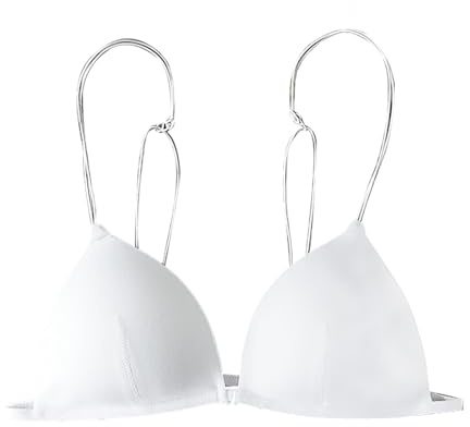 Bralette a Triangolo Elasticizzato Biadesivo per Vestiti Scollati Bretelle Reggiseno