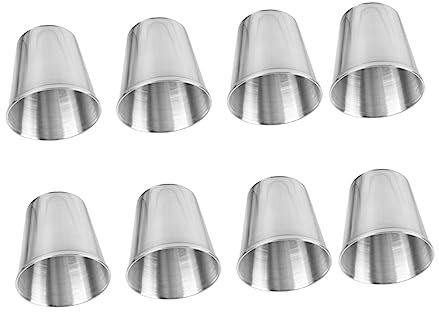 DECHOUS Tazze in Acciaio Inossidabile Leggere E Compatte Da 6 Pezzi Riutilizzabili Per Acqua E Succhi Per Bar Campeggio Uso Domestico