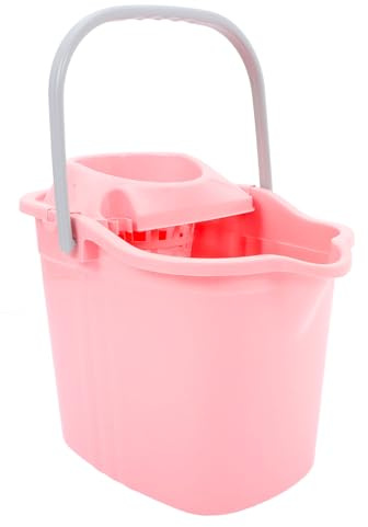 OATIPHO Secchio per Straccio in Plastica Rosa Design a Rullo, Facile da Trasportare, per Uso Domestico e Hotel, Capienza Pratica e Resistente