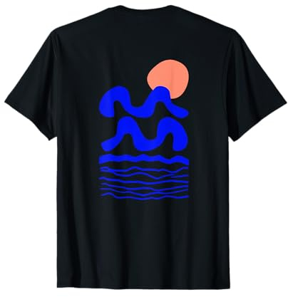 Wave Club Design mit handgezeichneten Illustrationen T-Shirt