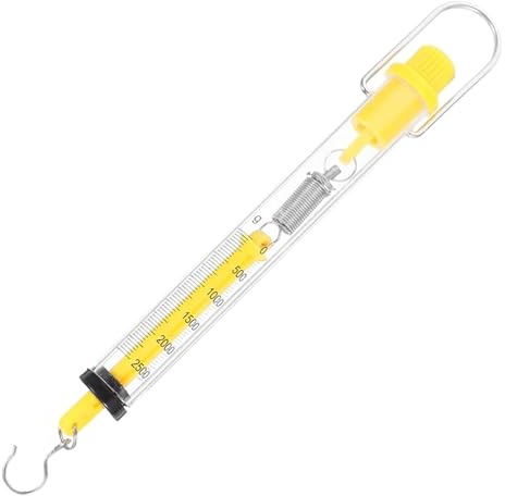 Dinamometro A Molla | Capacità 250g Dinamometro Trasparente | Portatile | Per Esperimenti Didattici Studenti Scuola Aula