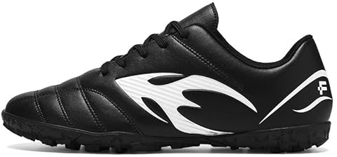 AGGHRH Indoor Soccer Shoes Mens Futsal Shoe for Women Youth Professional Athletic Football Cleats Black EU 42