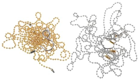 TOGEVAL 6 Stück Volleyballnetz Messset Präzise Metall Messkette in Silber und Gold zur Netzhöhen Positionierung für Schiedsrichter Mobiles Höhenmesswerkzeug für Indoor Outdoor