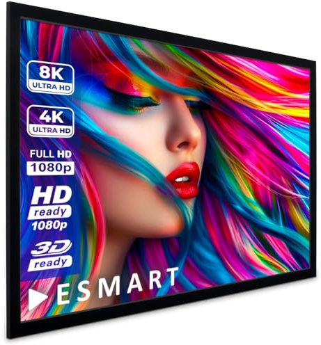 ESMART Professional MIRALE Rahmenleinwand Gesamtbr. 233 cm, Tuch: Weiß