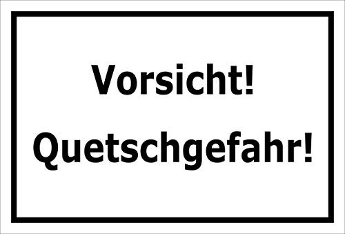 Melis-Folienwerkstatt Aufkleber - Vorsicht Quetschgefahr - 45x30cm – S00070-138-A -20 VAR