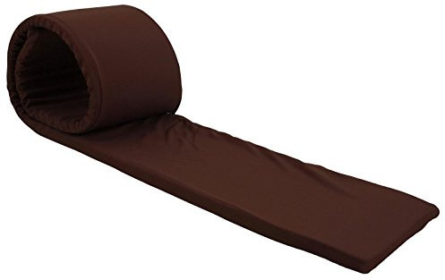 Hans-Textil-Shop Bierbankauflage Polyester | Sitzauflage, Auflage, Schaumstoffkern, Pflegeleicht, Robust, Wiederverwendbar, Wechselbarer Bezug mit Reißverschluss, Made in Europe (Braun, 200x25 cm)