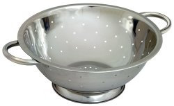 Stainless Steel Colander with Two Robust Handles - Heavy Duty and Efficient Draining (380mm / 15)