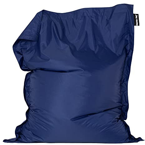 Bean Bag Bazaar Pouf Gigante, Blu Navy, Sedia Gaming, Poltrona Sacco con Riempimento Incluso, Tessuto Resistente All'acqua, Pouf de Esterno, Terrazza, Camera da letto, Soggiorno