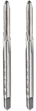 PATIKIL M2.5 x 0.45mm Filetto Fresatura Maschi 2pz H2 Acciaio ad Alta Velocità 3 Scanalature Dritte per Filettatura Maschiatura Strumento Fai Da Te Riparazioni Meccaniche