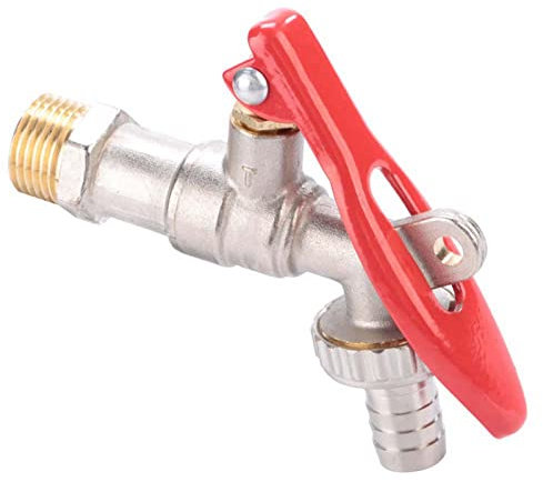 Rubinetto Dell'acqua con Serratura, Rubinetto Dell'acqua con Filettatura in Ottone da 1/2 Rubinetto con Serratura Strumento di Lavaggio Manuale per Giardino Esterno Domestico,
