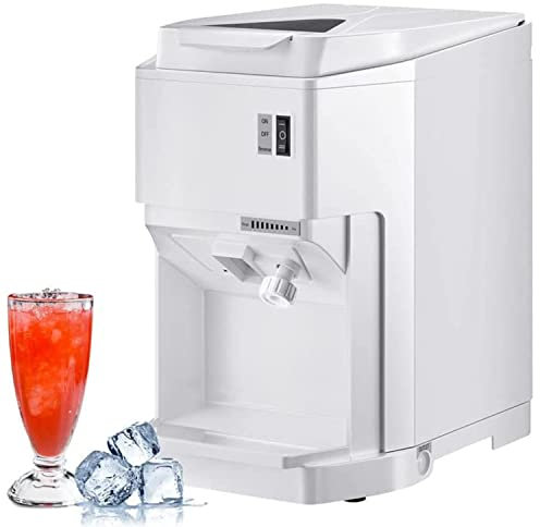 250W Trituradora de Hielo Eléctrica Profesional 200 kg/HR Picadora de Hielo con Palas Dobles Acero Inoxidable Finura De Hielo Ajustable,Fácil De Limpiar,para Hogar y Comercial,220V