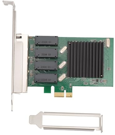 PCIe1X-Netzwerkkarte, 1G 4 Port 10 100 1000 Mbit/s PCI-Express-Netzwerkkarte mit RTL8111H-Chip, Integrierter Wärmeableiter, Plug-and-Play
