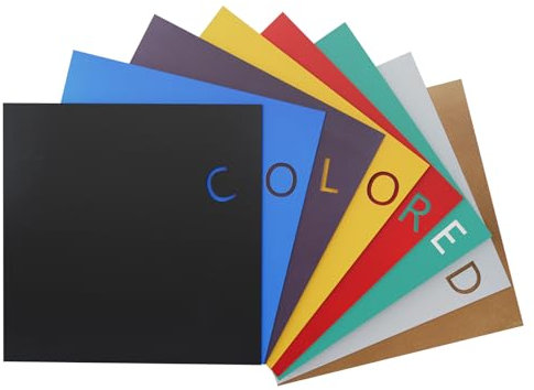 Creatorally Farbige Sperrholz 3mm, Linde Sperrholzplatte Bunte 30x30 cm 8 Stück für Laser Schneiden und Gravieren, Unbehandeltes Holzplatte zum DIY Holzver Brennung (8 Farben)