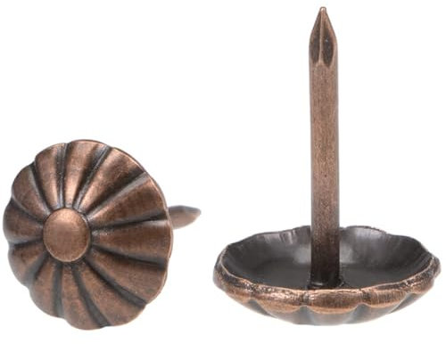 TA-VIGOR 30 tachuelas de tapicería, clavos de tapicería, clavos decorativos para muebles y tachuelas para el pulgar para sofá, silla, cama, tachuelas de tapicería antiguas, 11 x 16 mm (cobre)