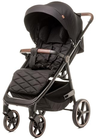 Stinger Pro Jogger Kinderwagen bis 22 kg, moskitonetz, universal mit 5 punkt gurt, sommer kinderwagen (Schwarz)