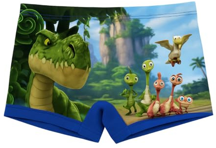 Bañador Tipo Boxer para Niño, Diseño de dinosauiros,Ropa de baño para Playa y Piscina, (FR/ES, Edad, 5 años, Azul)