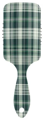 Cepillo de pelo grueso, rizado, fino, largo, corto, húmedo o añade brillo y hace que sea suave, cepillo de paleta para hombres, mujeres y niños, estilo tradicional tartán para textiles