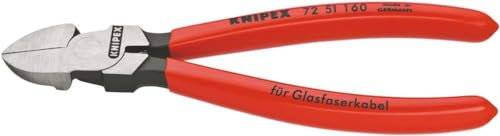 Knipex Tronchese per Conduttori di Fibre Ottiche (Cavi a Fibre Ottiche) Rivestiti in Resina Sintetica 160 Mm 72 51 160