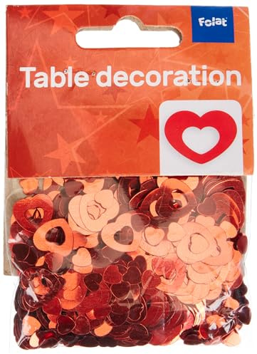 Folat - Confetttis Décoratifs Petits Cœurs Rouges