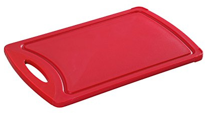 Zassenhaus 62144 Tabla de Cortar Carne, Tabla para Picar, 32 x 20 cm, Color Rojo