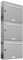 AL Briefkastensysteme 3er Briefkastenanlage Edelstahl, Premium-Briefkasten DIN A4, 3 Fach Postkasten modern Aufputz