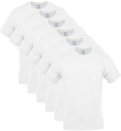 Gildan Underkläder för män, Vit (6-pack), L