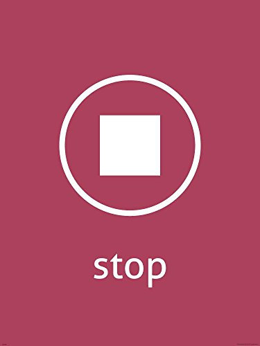 empireposter Digital Icons - 60x80 cm - Stop Motivational Poster Druck + 2 St Posterleisten Holz 61 cm