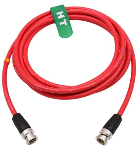 HangTon HT 12G 4K original SDI câble vidéo coaxial BNC à BNC canare LV - 61s 75 ohms pour moniteur d'appareil photo Flex Shield 3M rouge