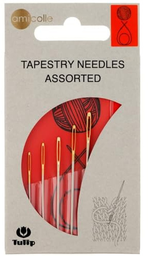 Tulip AC-043E Tapestry Needles, Legierter Stahl, Silver, Einheitsgröße