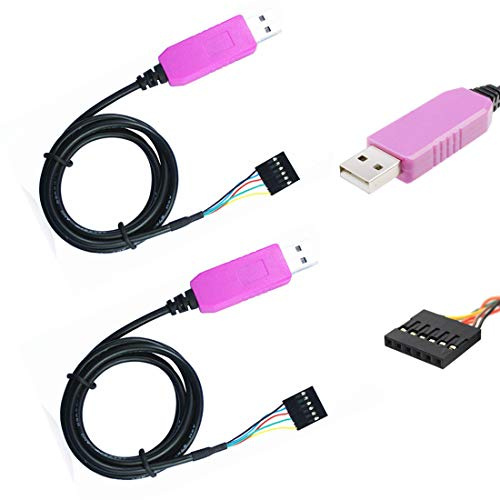 Hailege 2pcs PL2303HXD USB a RS232 USB a TTL USB a UART Cable Adaptador Serial RS232 Cable de descarga 6Pin para win XP VISTA 7 8 Android