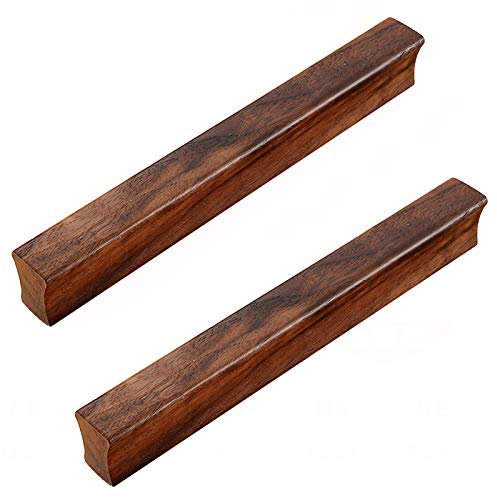 2 Stück Möbelgriff Holzgriffe Schrankgriff Küchengriffe aus Holz Stangengriff Moderner Schubladengriff Griffe Zierbeschlag Möbelbeschlag Griffe für Möbel,Schubladen,Schrank(Hole distance:128mm)
