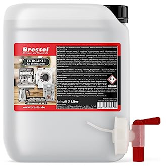 Brestol Détartrant concentré 5 litres - Détartrant pour appareils électriques - Cafetière à filtre - Cafetière à capsules - Bouilloire - Lave-linge - Fer à repasser etc.
