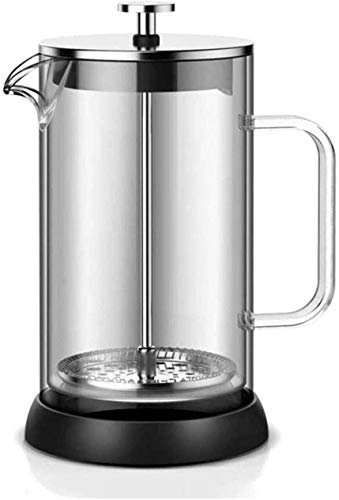 NCRD Pressa per caffè Francese (34 Once), 304 caffè in Acciaio Inox Pressa per caffè con 3 filtri Schermo-100% Nessun residuo-residuo-Resistente al Vetro borosilicato Resistente