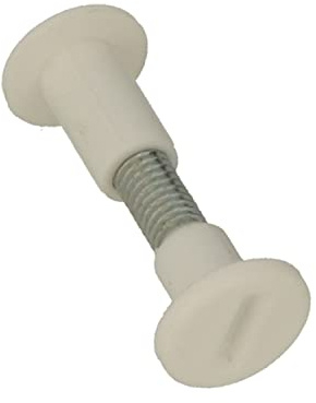 Amig - Set of 4 Steel Mounting Screws Model 4 with White Plastic Nuts | Perfect for Mounting Wooden Board or Chipboard 25 to 34 mm Thick