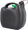Jerrican à essence pour carburant de toutes sortes, avec homologation ONU, avec bec verseur, en plastique, noir, 10 l
