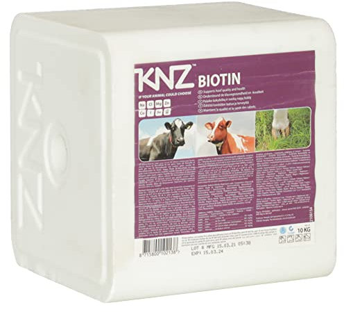 KNZ 10kg Leckstein Biotin Salzleckstein Mineralleckstein mit Selenium Block weiß 10kg Leckstein Biotin Block mit Selenium